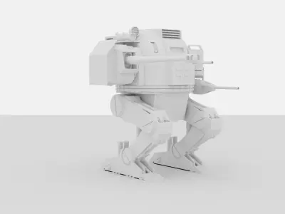 35 scale WWII German Style Combat Mech  3D Printable Model 3D print model
