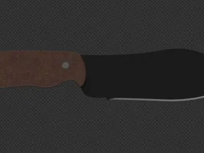 Low Poly Hunting Knife Low-poly 3D model