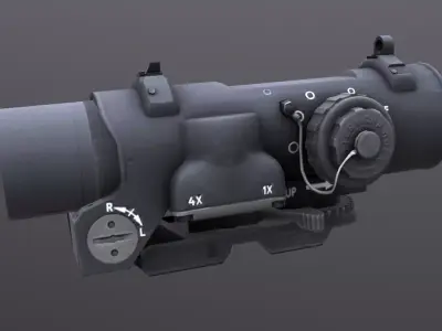 Rifle Scope ELCAN Specter Low-poly 3D model
