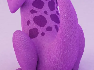  CARTOONIST DINOSAUR CHARACTER Low-poly 3D model