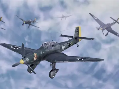 Junkers Ju 87 stuka fraulein woman design 3D model