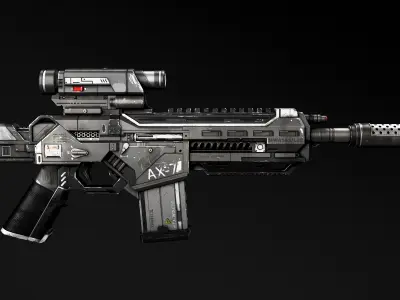 AX-7 Assault Rifle 3D model