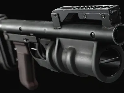 PBR Russian RGM-40 Kastet and GP-25 Grenades Low-poly 3D model