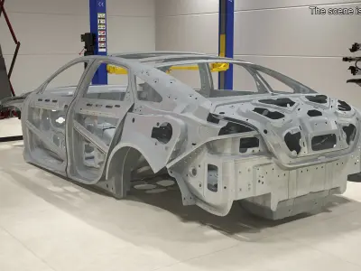 Car Frame Unibody Structure 3D model