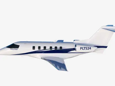 Pilatus PC-24 Private Jet Airplane 3D Model  game-ready Low-poly 3D model