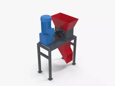 Mini industrial shredder 3D model