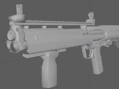 KSG Shotgun Rig Low-poly 3D model