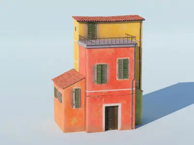 Italian Building Architecture Set 3D model