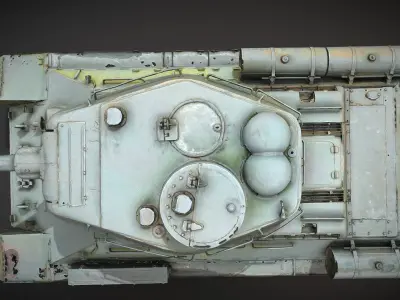 Tank T-34-85 Realistic raw scan 3D model