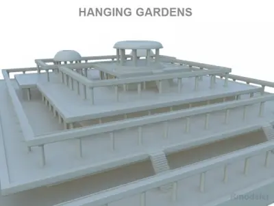 Hanging Gardens of Babylon 3D model