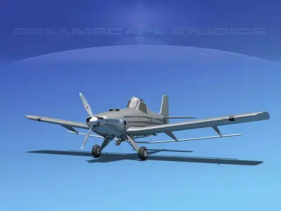 EMB-202 Crop Duster Base Model 3D model