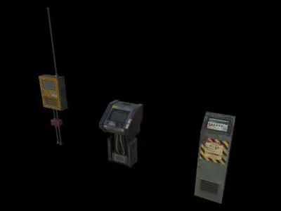 Electrical Panels Prop Pack Low-poly 3D model