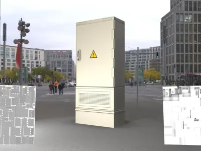 Electrical Distribution Cabinet 66 Low-poly 3D model