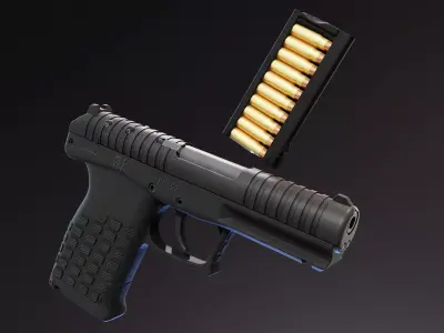 PR57 Pistol Low-poly 3D model