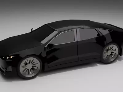 Low Poly Luxury Car Game Ready Vehicle FBX OBJ STL Low-poly 3D model