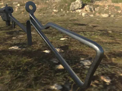 Sten Submachine gun Low-poly 3D model