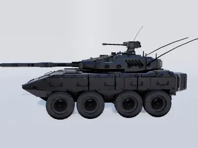 Tank Destroyer Low poly Low-poly 3D model