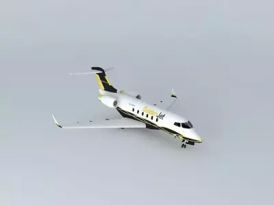 GoldenJet Bombardier Challenger 300 3D model