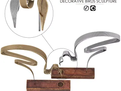 Decorative Bird Sculpture  3D model