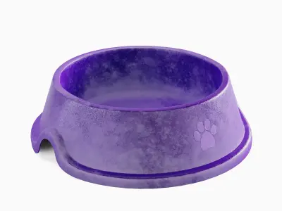 Used Metal Dog Bowl 03 3D model