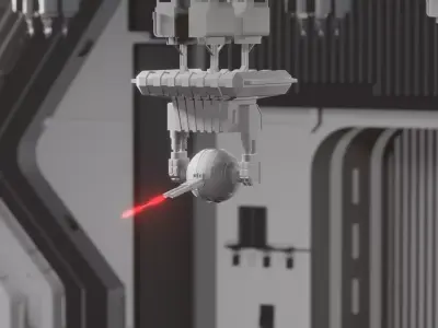 Sci fi laser cannon  Free 3D model