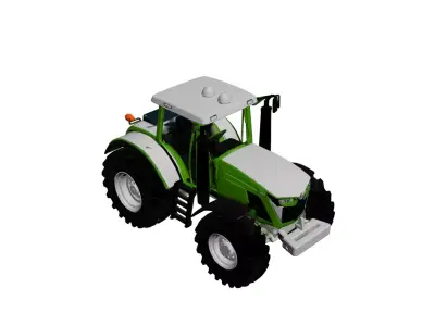 Generic Modern Farm Tractor Big Wheel Agricultural Vehicle 3D model