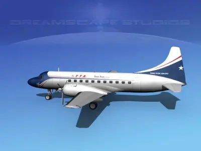 Convair CV-340  3D model