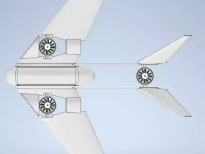 Vtol Drone 3D print model