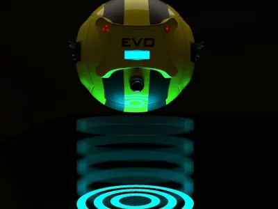 Drone evo ball floating in air 3D model