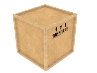 Chipboard Box Free low-poly 3D model