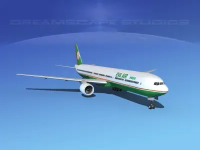 Boeing 777-300 Eva Air 3D model