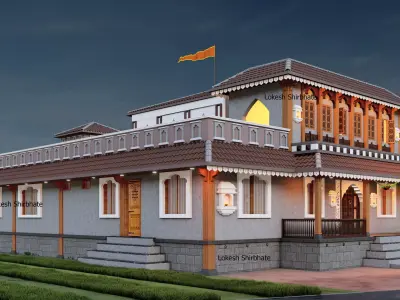 Maratha Wada Low-poly 3D model