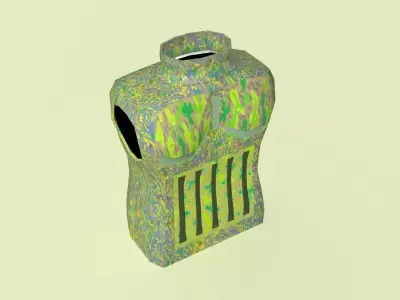 Armor 3D model vase Low-poly 3D model