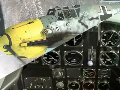 Bf109 E3 Low-poly 3D model