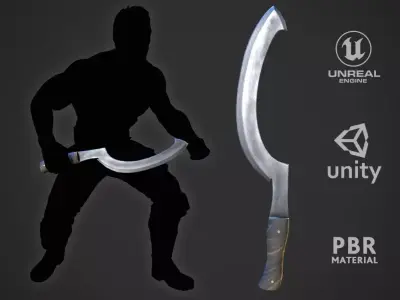 Egyptian Khopesh Low-poly 3D model