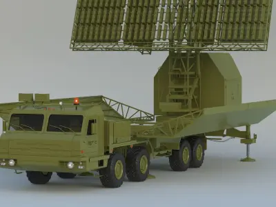 55Zh6ME Nebo M RLM-DE L-Band Radar System 3D model