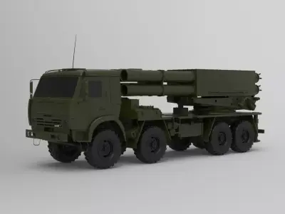 Tornado multiple rocket launcher 3D model