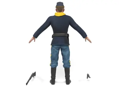 Union Soldier 4 Low-poly 3D model