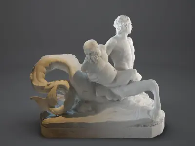 Marine Centaur Carrying Silenus Louvre 3D model