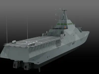 Visby class corvette 3D model