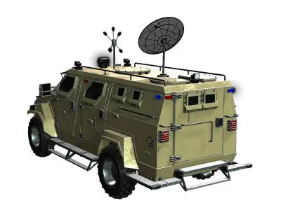 Armored Truck Low-poly 3D model