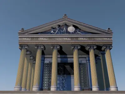 Greek jonic temple 3D model