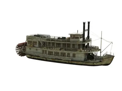 Steamboat riverboat 3D model
