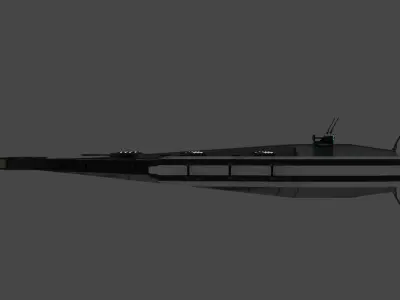 Scimitar-class Attack destroyer Low-poly 3D model