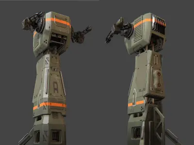 Turret Tower Low-poly 3D model