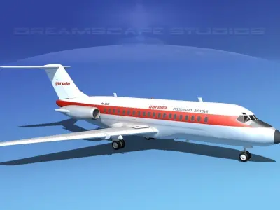 Douglas DC-9-20 Garuda 3D model