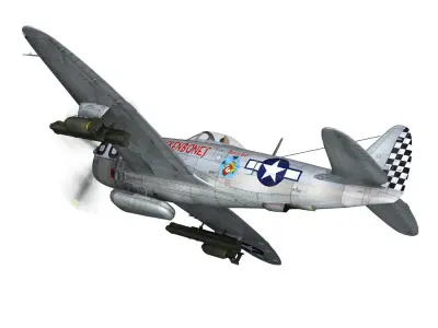 Republic P-47D Thunderbolt - Chickenbones 3D model