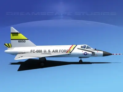 Convair F-102 Delta Dagger V04 USAF 3D model