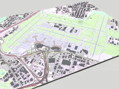International airport in Canada 3D model