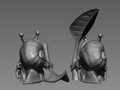 Snail Companion - 3D Printable Character - 2 Poses 3D print model